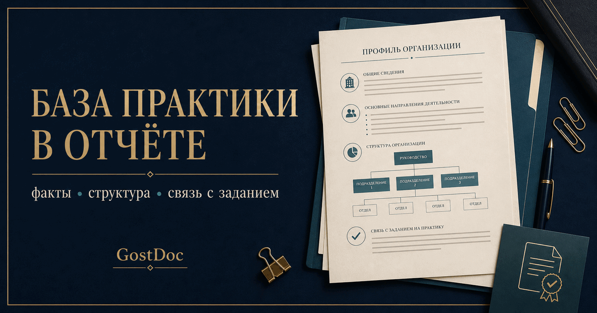 База практики в отчёте: как описать организацию без рекламы и выдуманных фактов