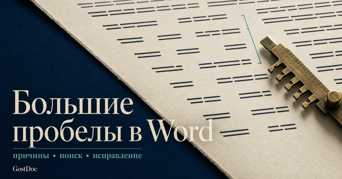 Большие пробелы в Word: причины и способы убрать