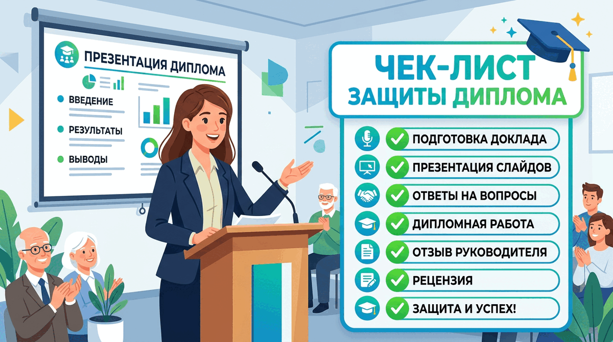 Чек-лист перед защитой диплома: 50 пунктов для проверки