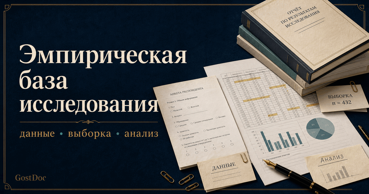 Эмпирическая база исследования: что писать в ВКР и курсовой