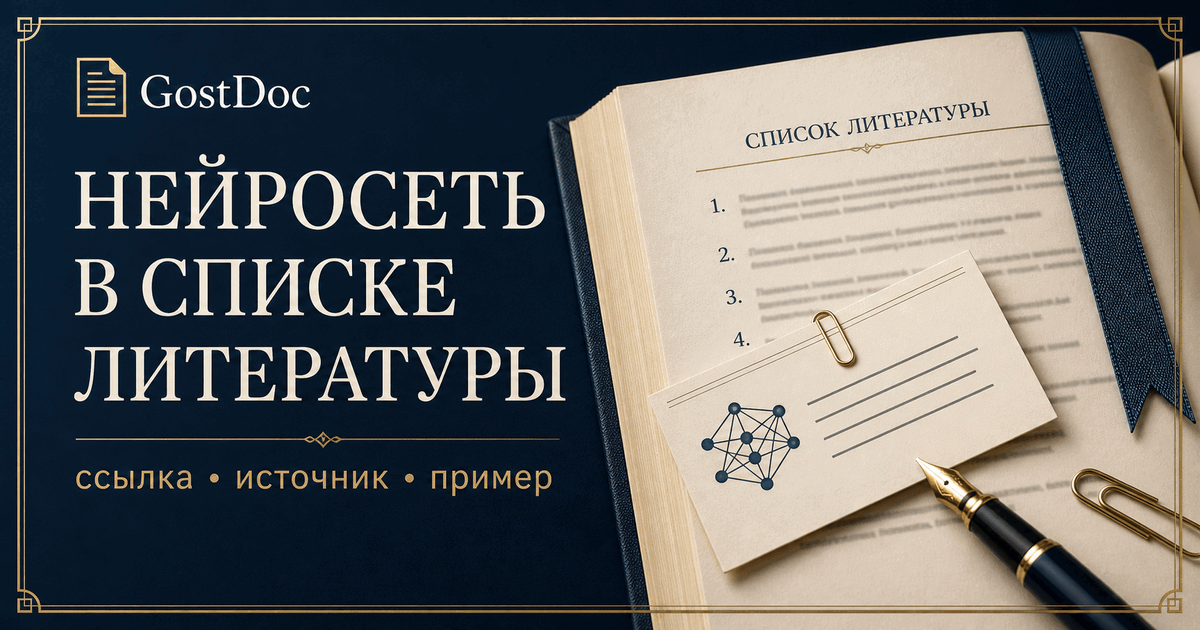 Как оформить нейросеть в списке литературы и сослаться на ИИ в тексте