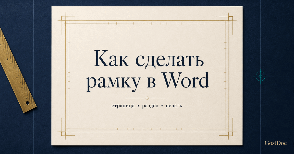 Как сделать рамку в Word: для страницы и раздела