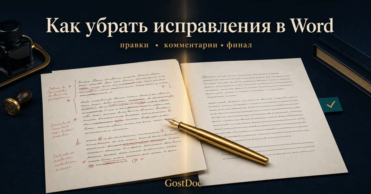 Как убрать исправления и комментарии в Word