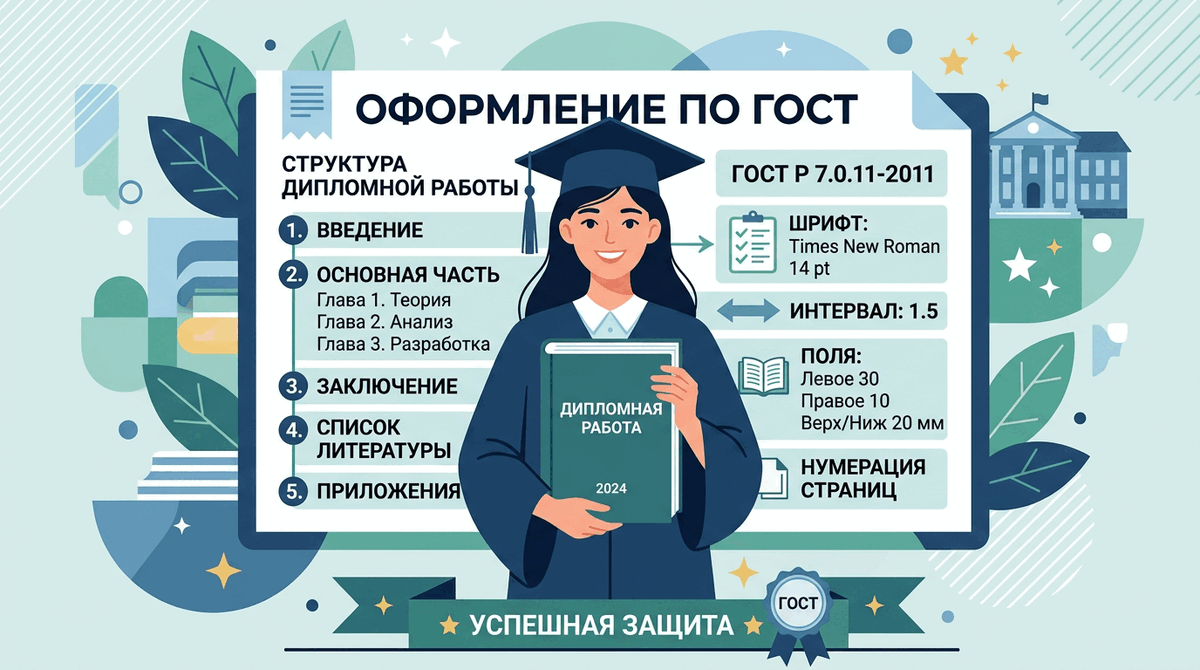 Оформление дипломной работы по ГОСТ 7.32-2017: полное руководство