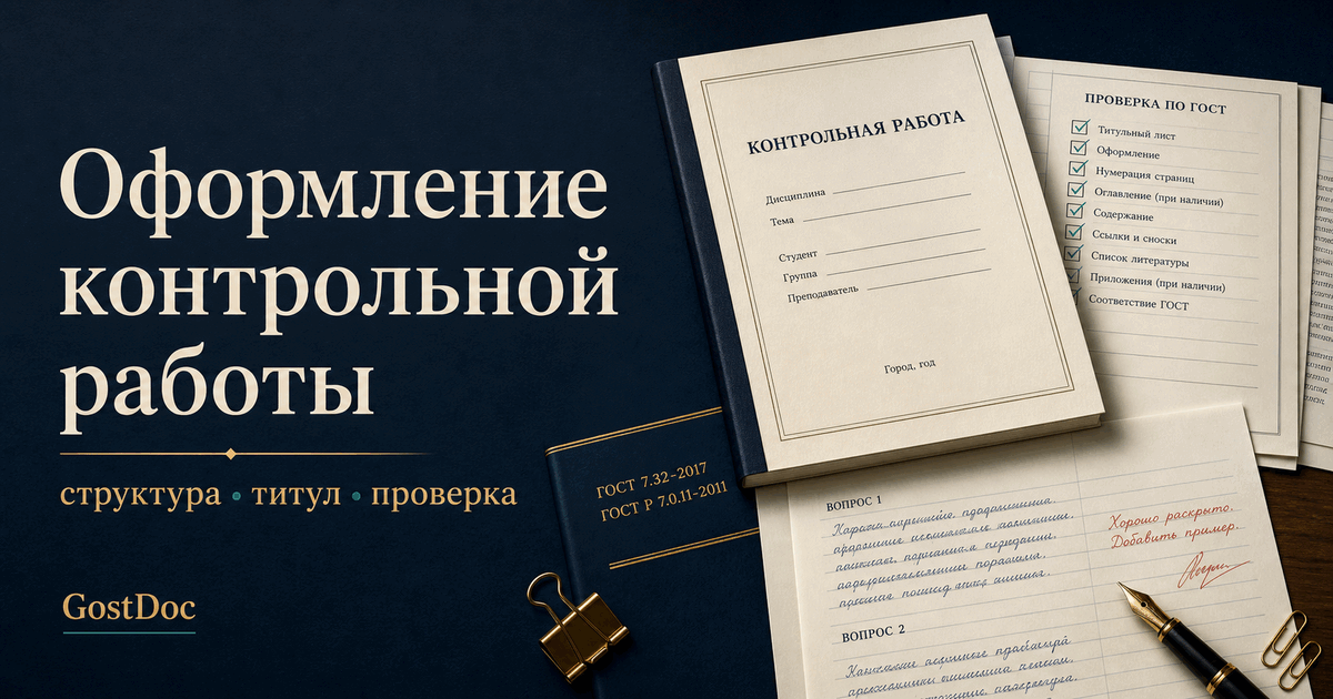 Оформление контрольной работы по ГОСТ: как собрать аккуратный файл без лишнего объема