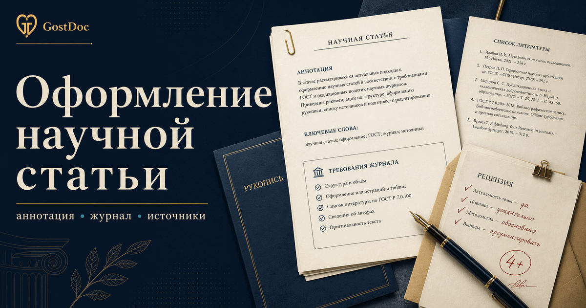 Оформление научной статьи по ГОСТ: структура, аннотация, ссылки и список литературы
