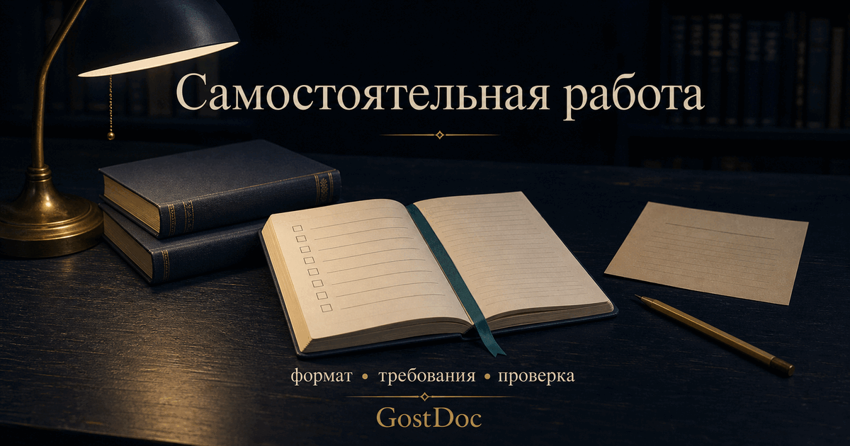 Как оформить самостоятельную работу студента