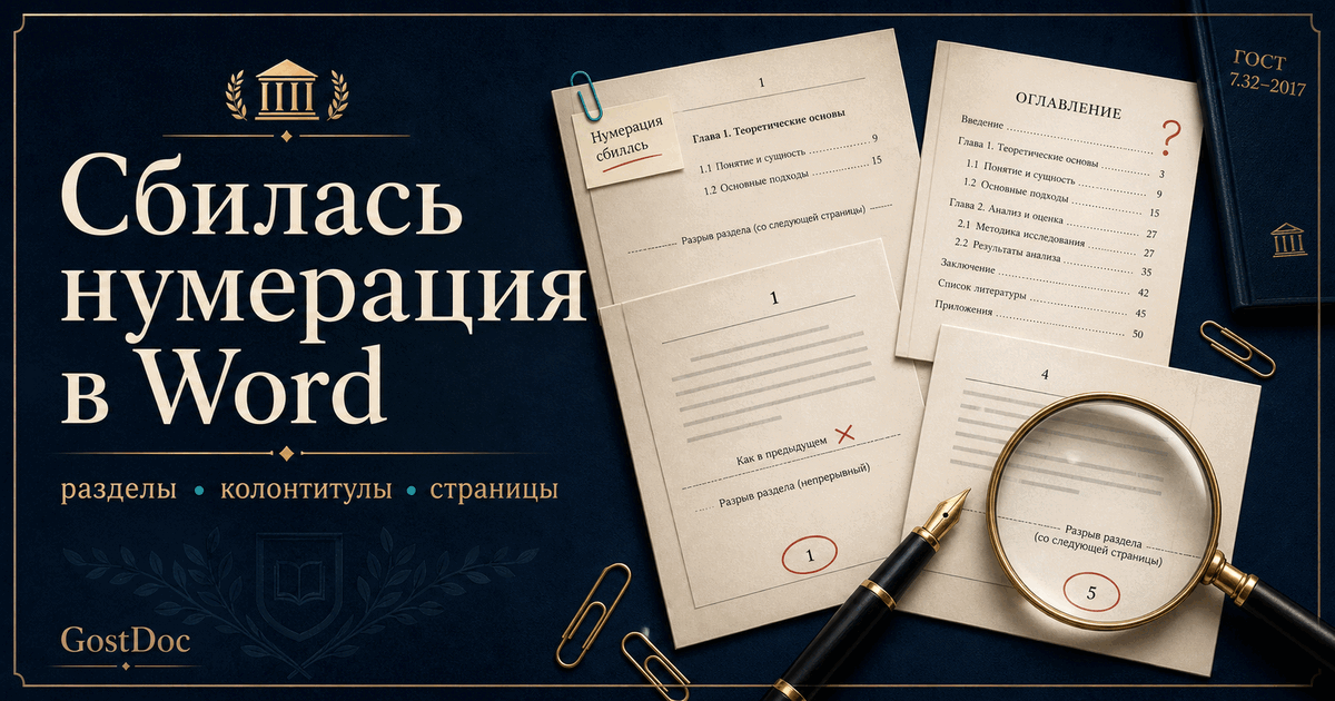 Почему нумерация страниц сбивается в Word: причины, диагностика и исправление