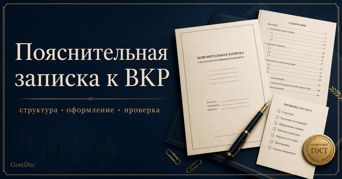 Пояснительная записка к ВКР: что входит, как оформить и что проверить перед сдачей