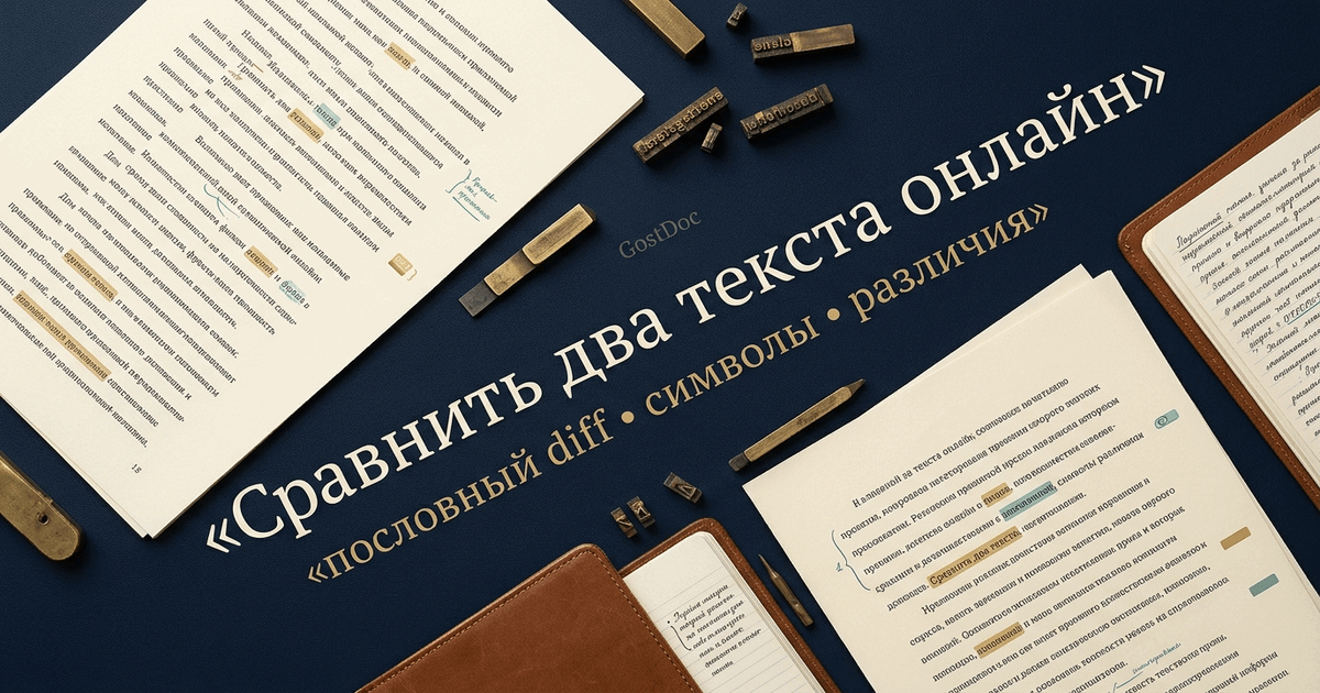 Сравнить два текста онлайн: найти отличия, совпадения и разницу слов