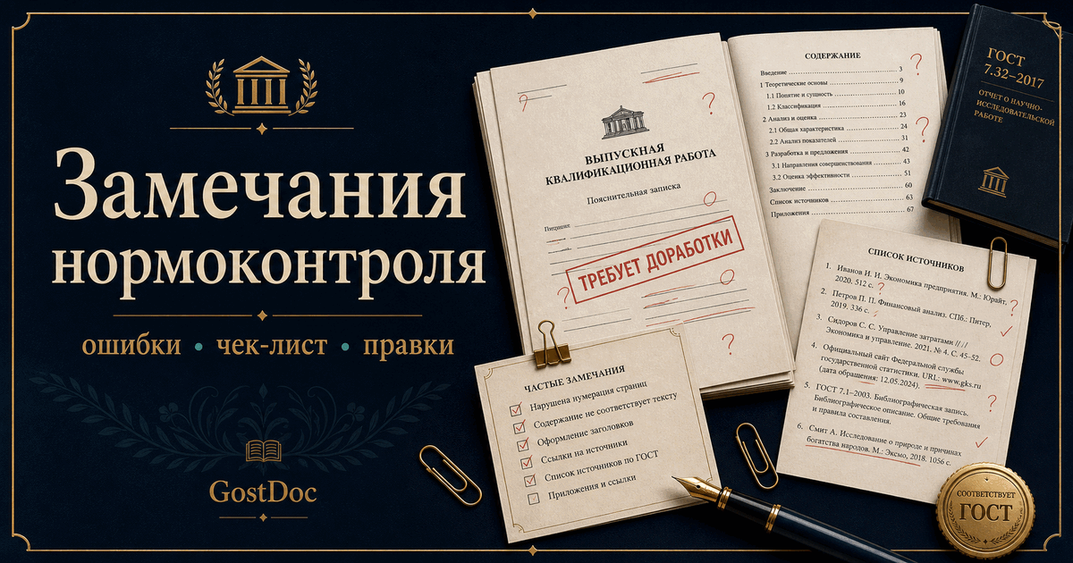 Типовые замечания нормоконтроля: что чаще всего возвращают и как исправить