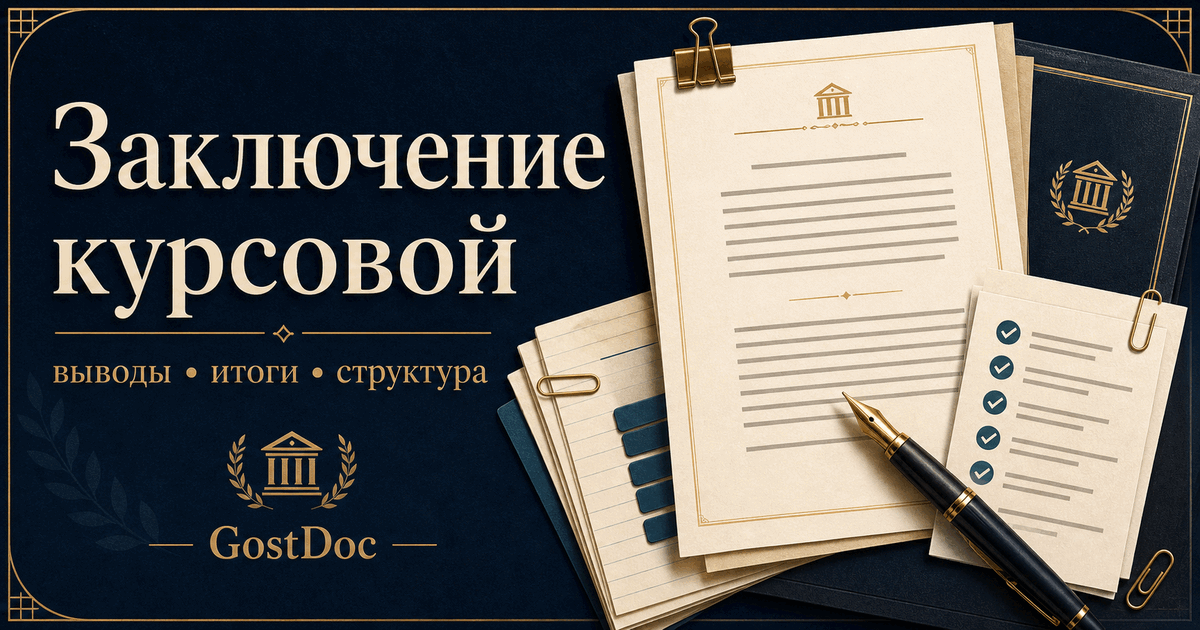 Заключение курсовой работы: что писать, структура и пример без воды