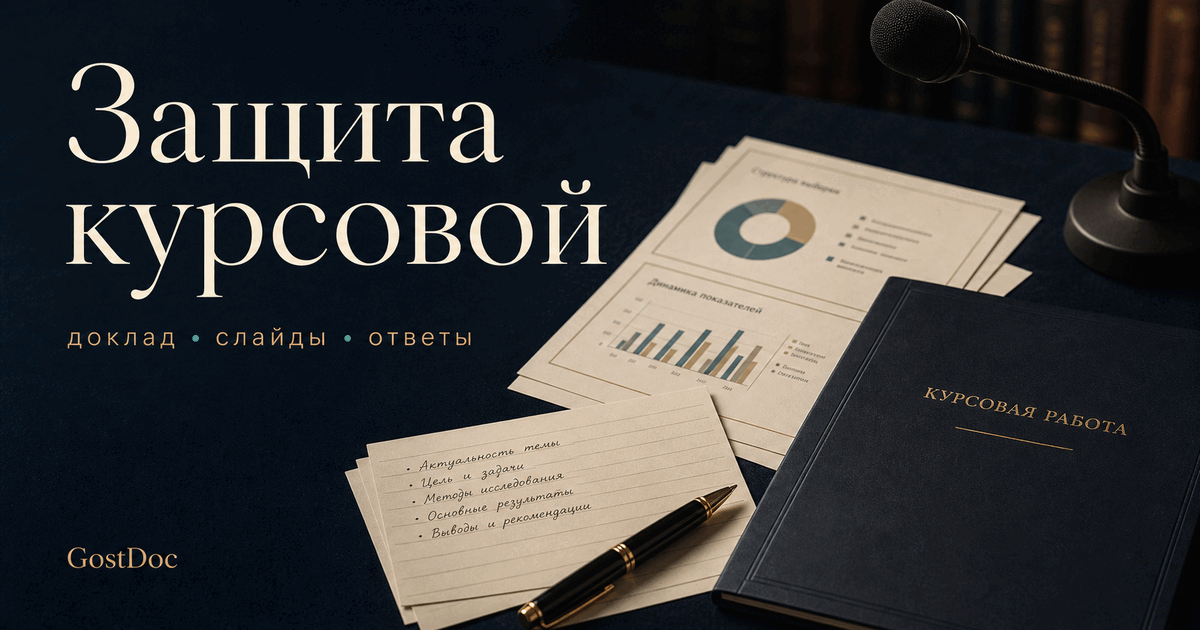 Защита курсовой: доклад, слайды и ответы на вопросы